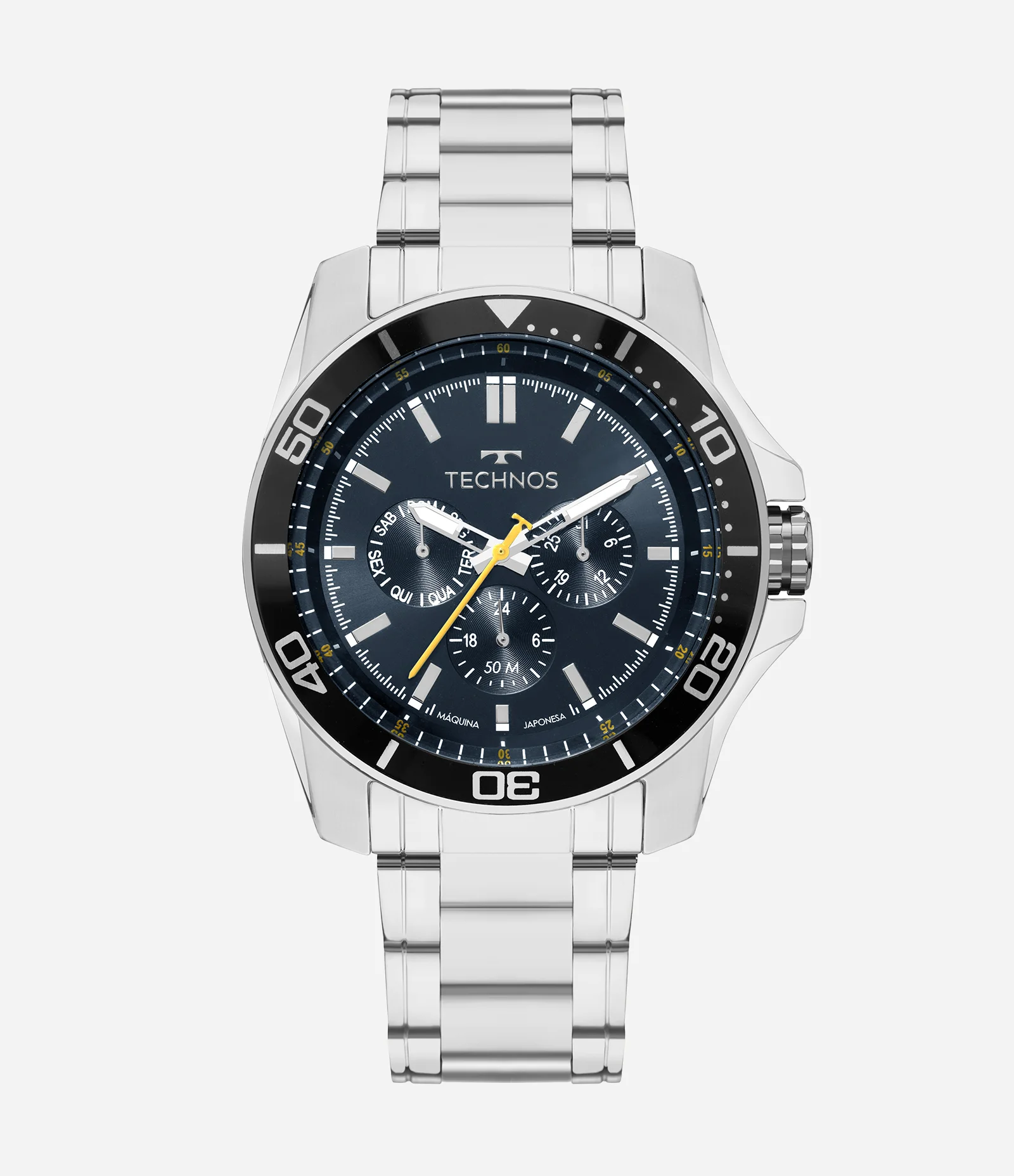  Relógio Analógico Technos Aço 6P79CH 1A Prata 1